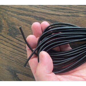 1/4" x 25' Elastic Bungee Cord Kayak Stretch String Rope Black Shock Cords